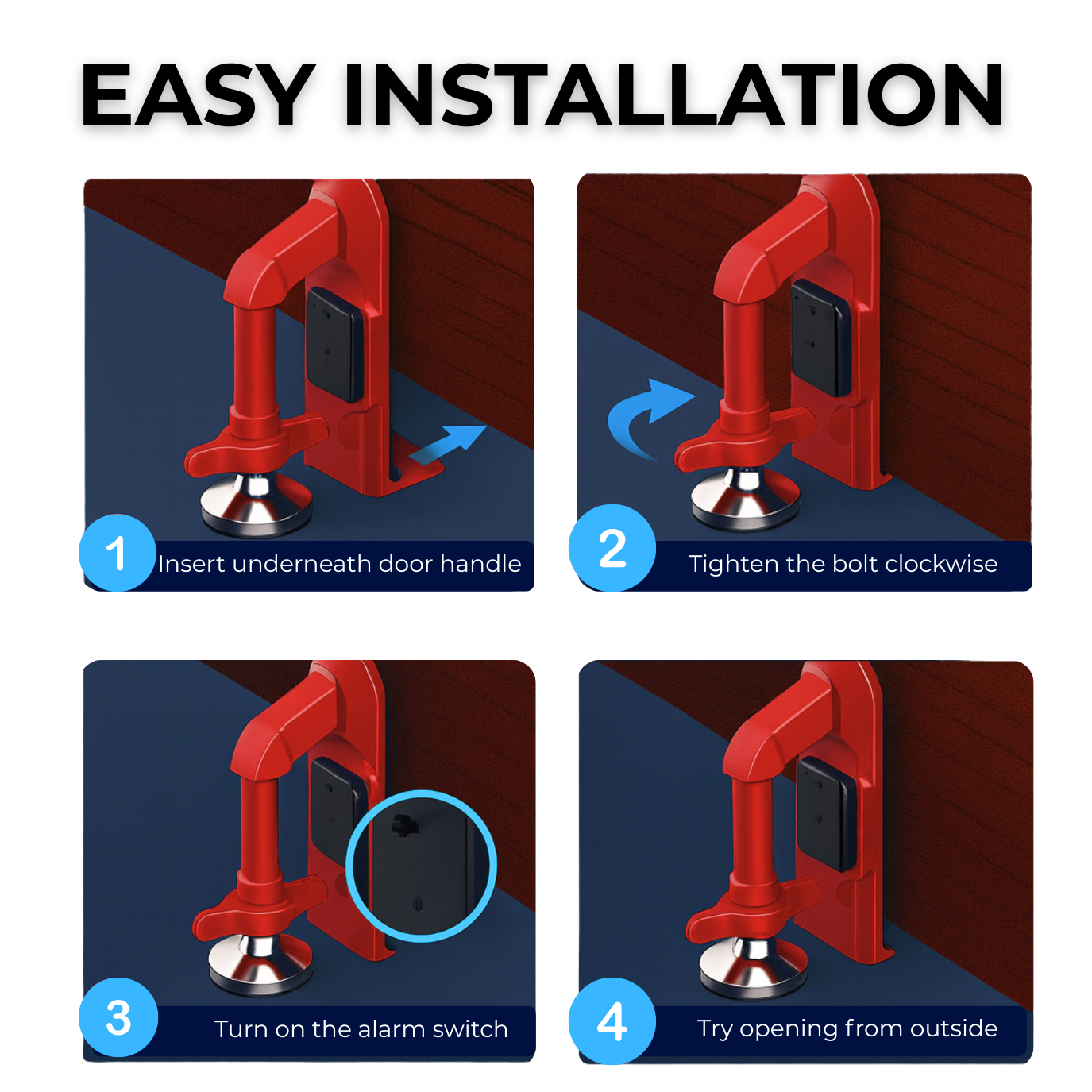 Anti-Theft Door Stopper With Alarm