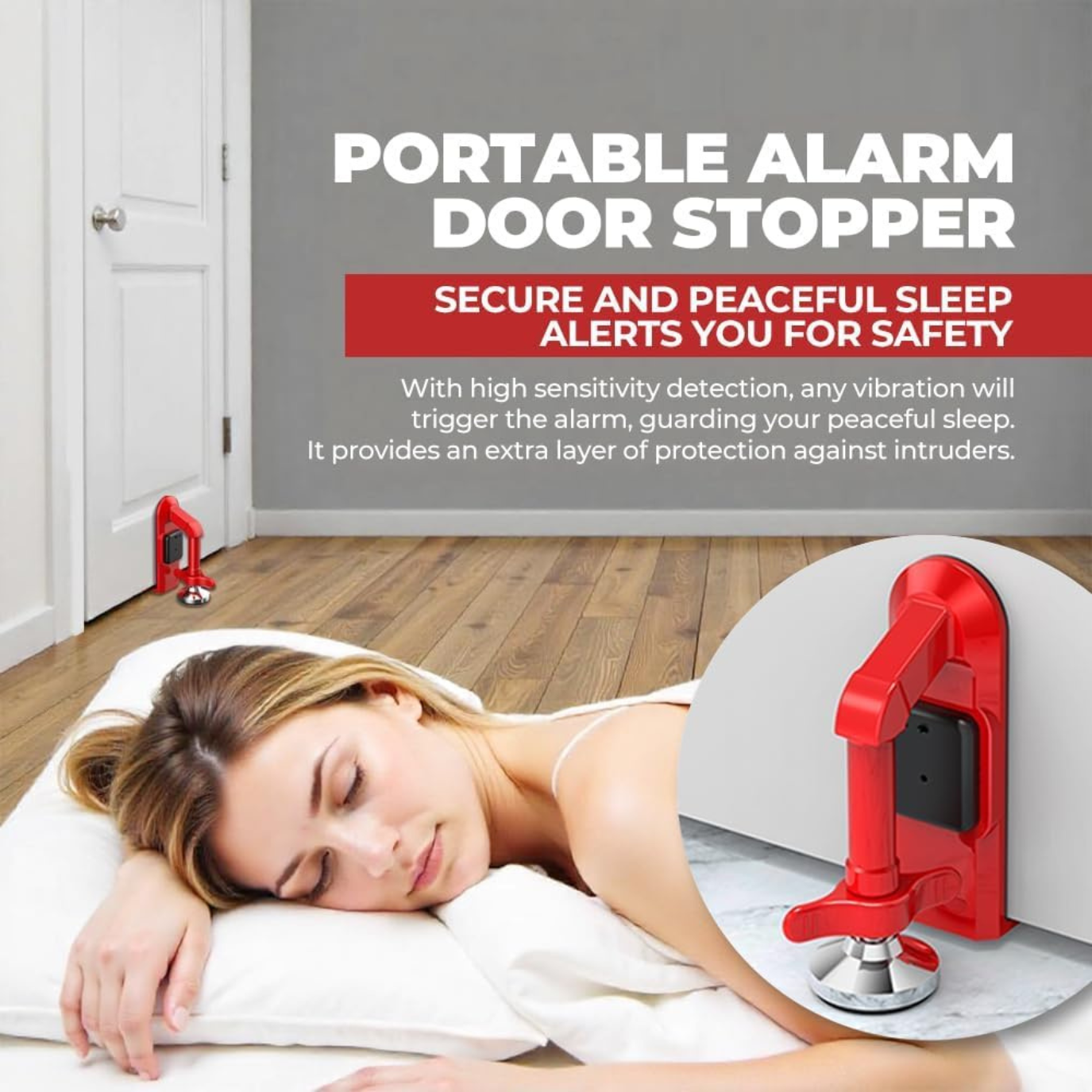Anti-Theft Door Stopper With Alarm